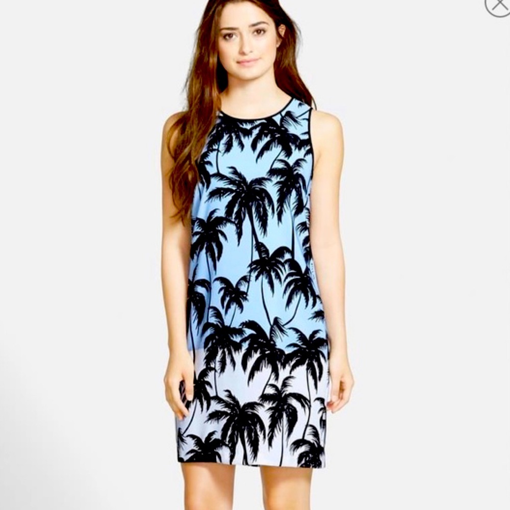 NWOT Vince Camuto Palm Tree Shift Dress
